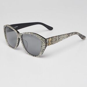 YVES SAINT LAURENT
Silver Glitter Plastic Sunglasses